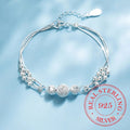 ✨ 925 Sterling Silver Beaded Charm Bracelet